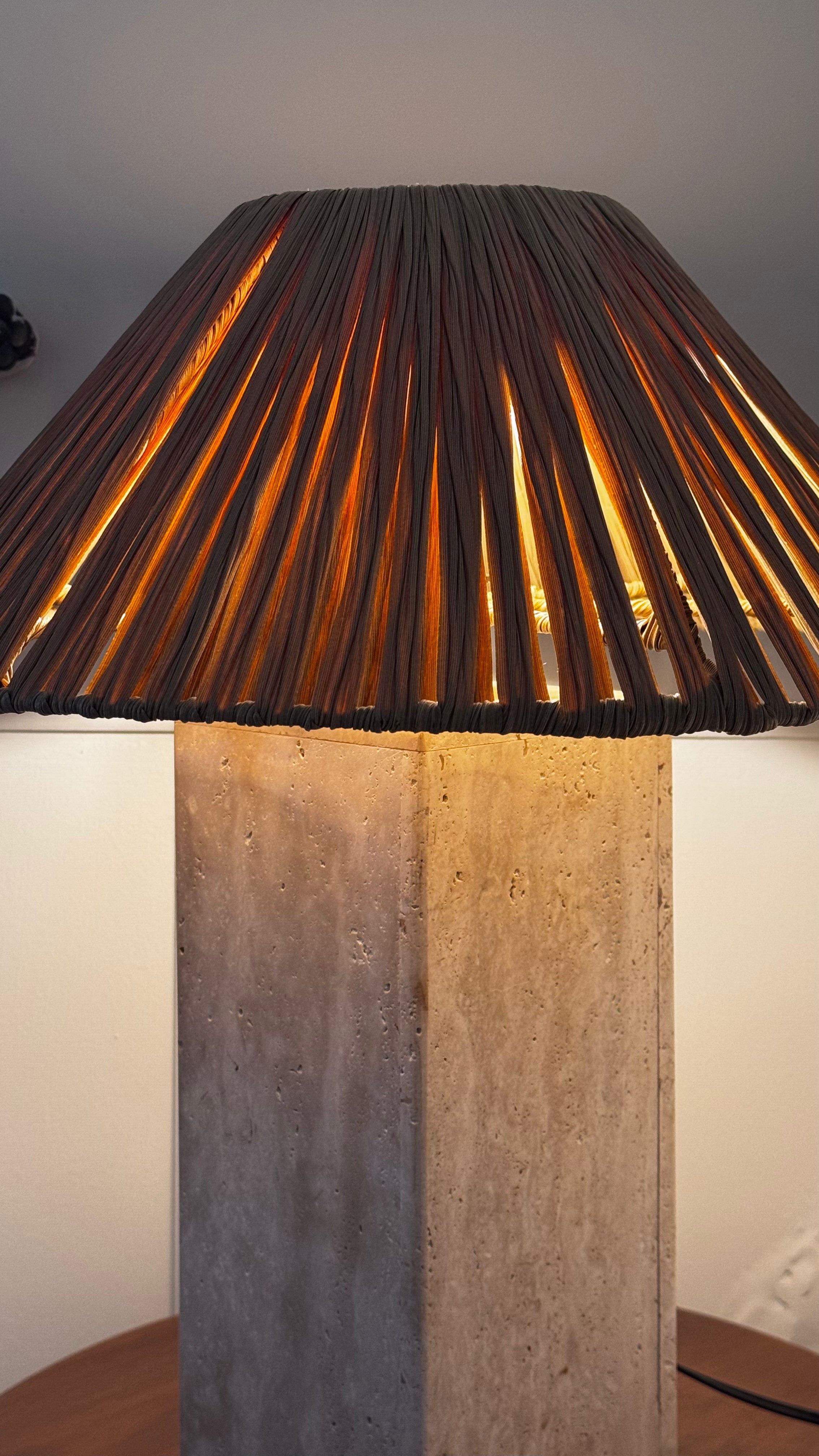 Travertine lamp