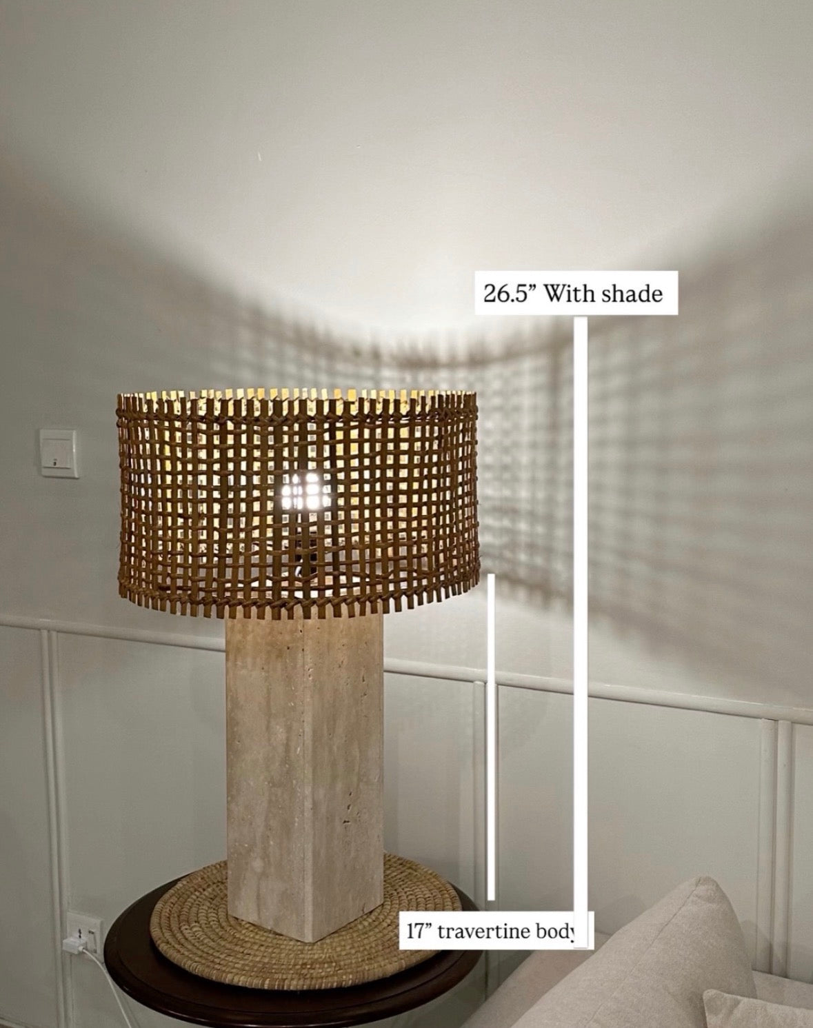 TRAVERTINE LAMP